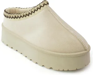 RF ROOM OF FASHION Women's Platform Shearling Mule Clog