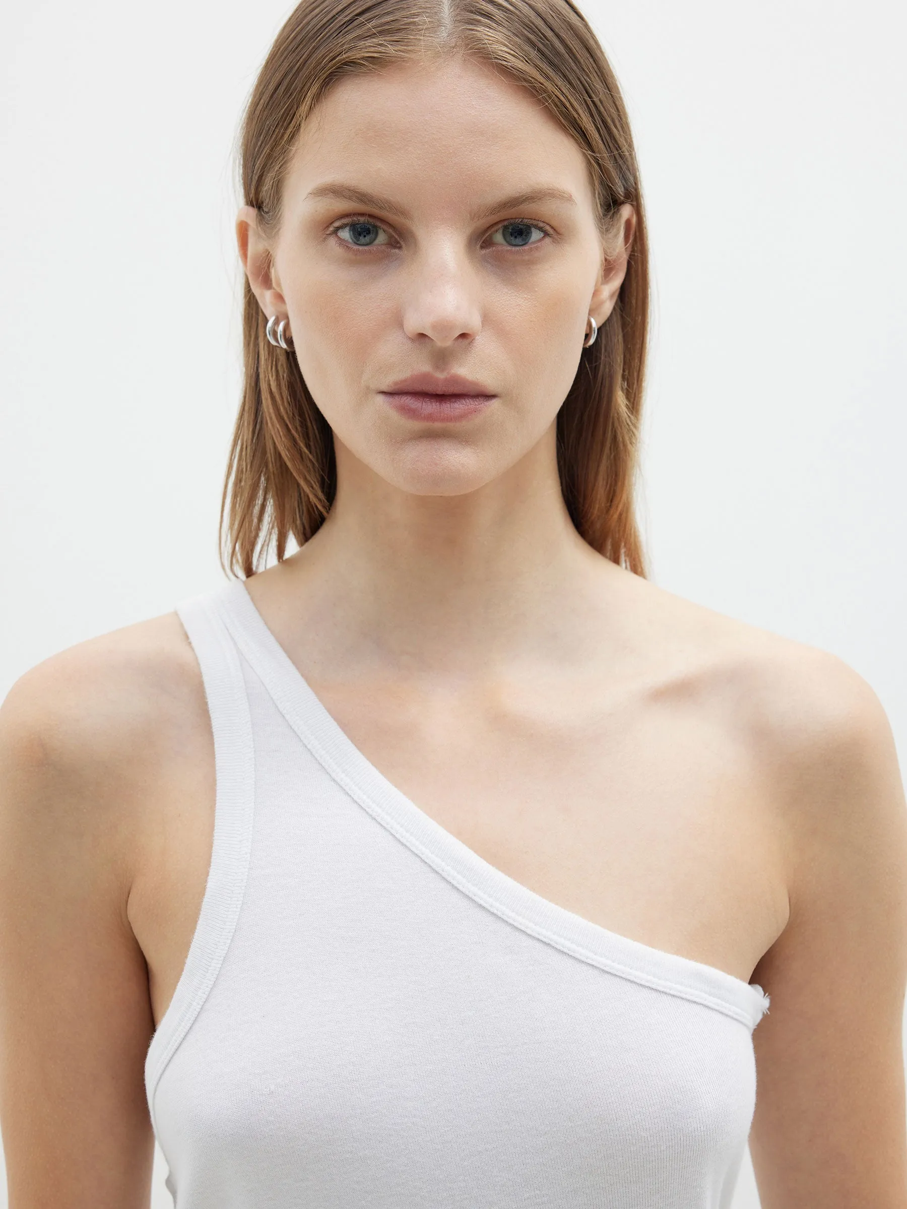 Rib Cutaway One Shoulder Tank