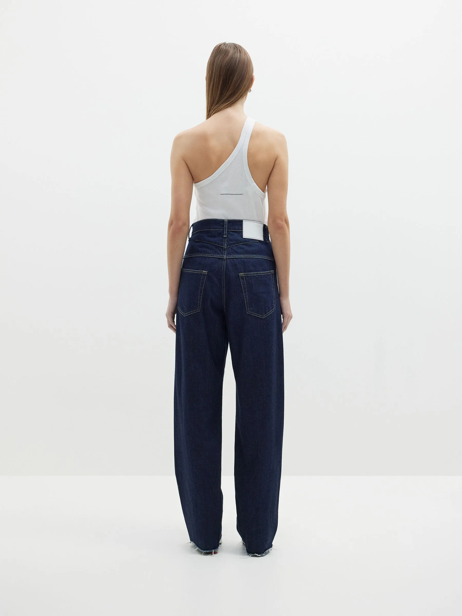 Rib Cutaway One Shoulder Tank
