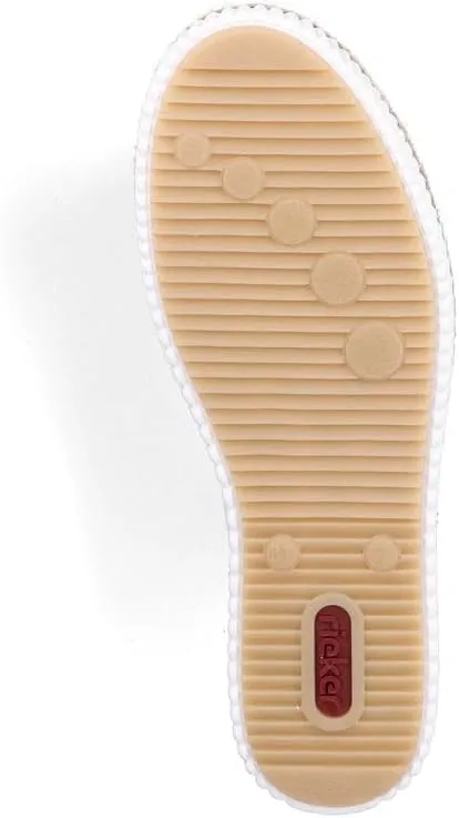 Rieker M2940 Enya Women's Suede Leather Shoes – Comfortable Casual Footwear with Zipper Lace Support and Removable Padded Insole, Grippy Sole for Everyday Wear