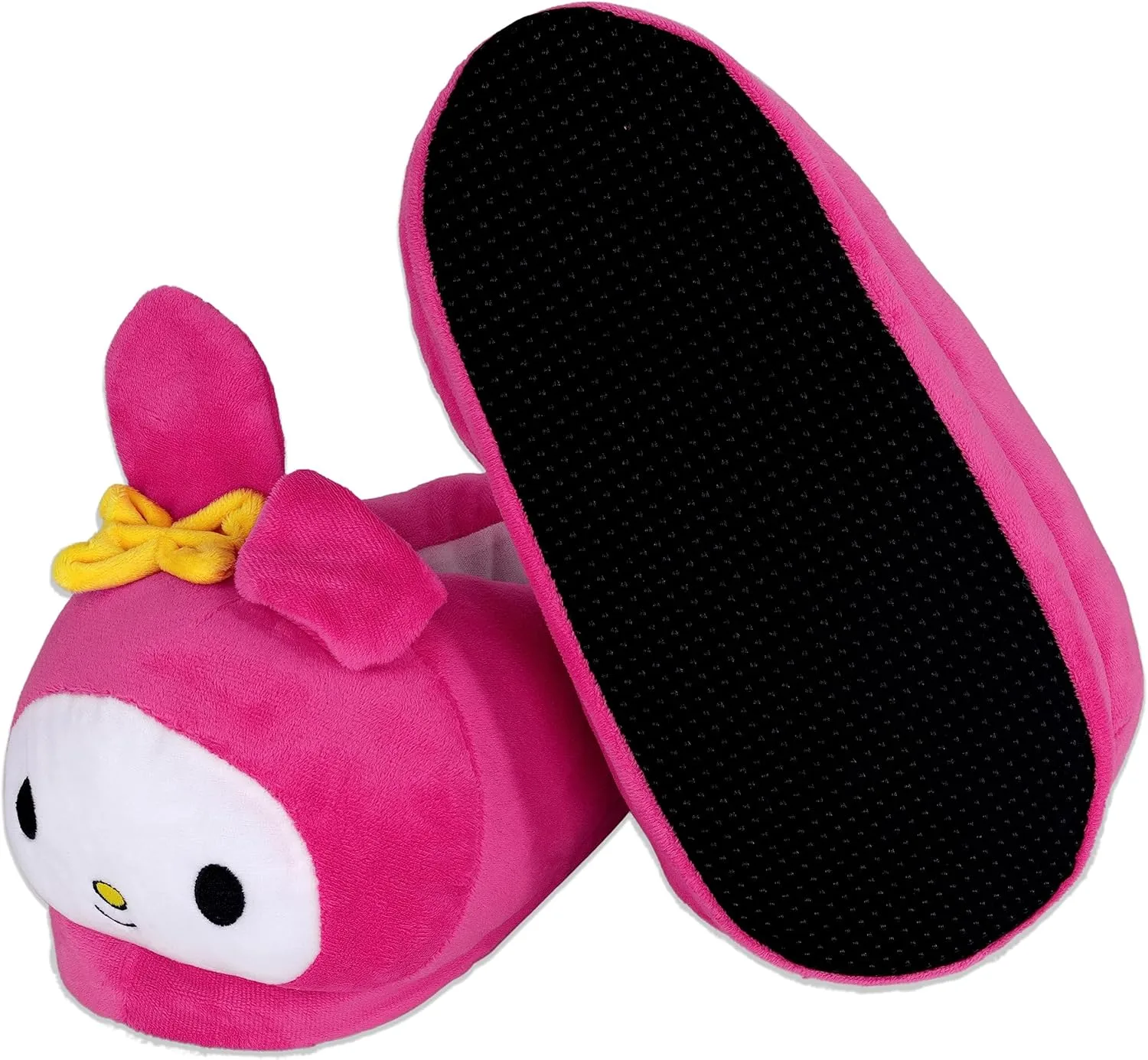 Roffatide Fuzzy Slippers - Closed Toe Open Back Foam Slippers with Rubber Sole for Women & Men - One Size