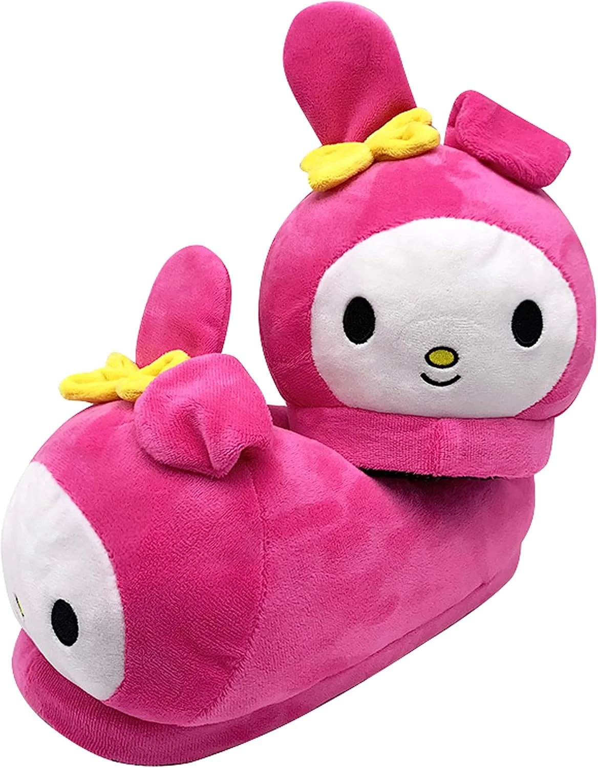 Roffatide Fuzzy Slippers - Closed Toe Open Back Foam Slippers with Rubber Sole for Women & Men - One Size