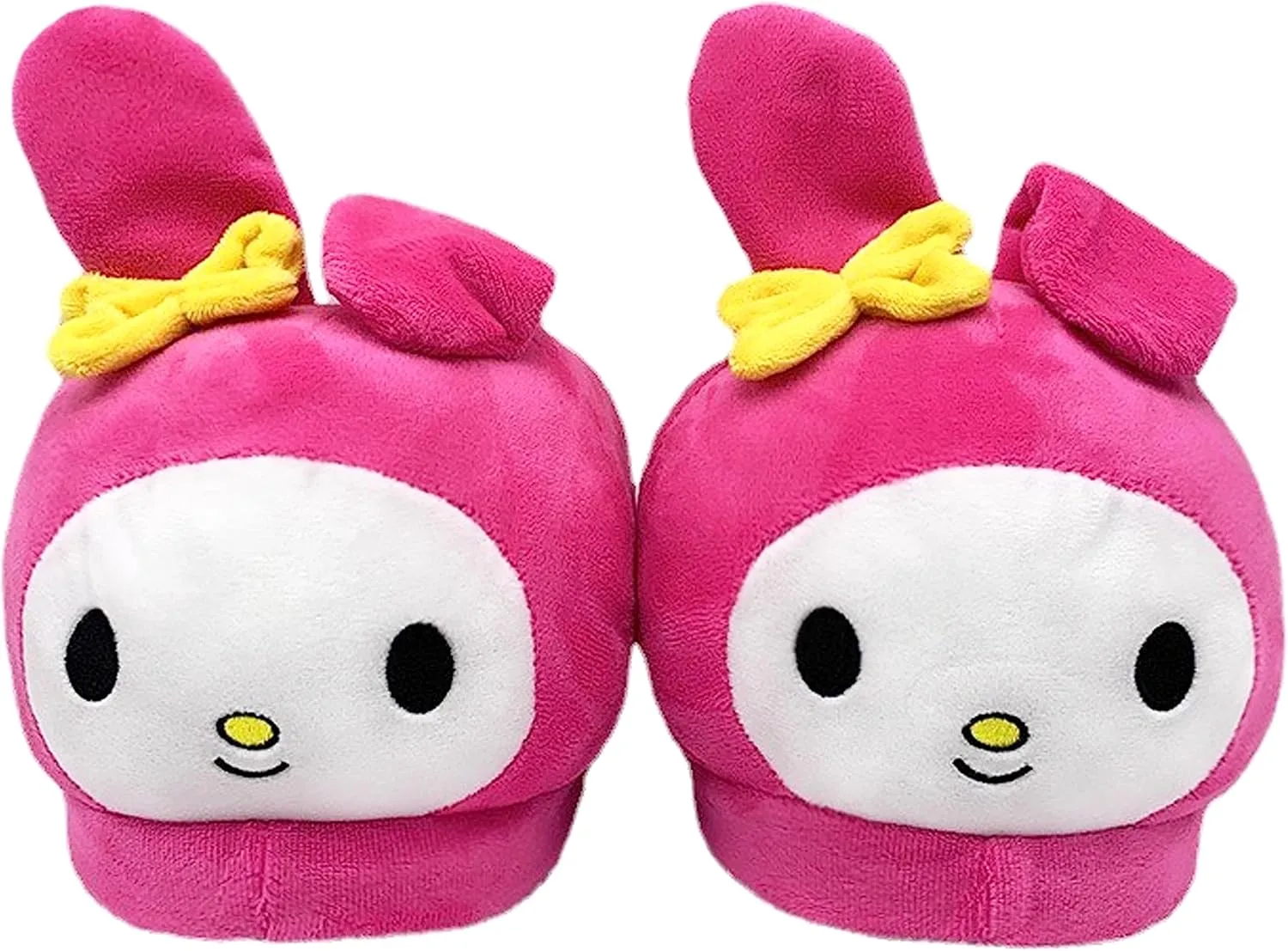 Roffatide Fuzzy Slippers - Closed Toe Open Back Foam Slippers with Rubber Sole for Women & Men - One Size