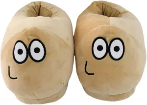 Sad Pou Slippers Alien Plush Doll Animal Fluffy Slippers for Children Adults Women Funny Winter