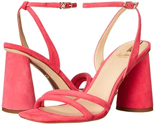 Sam Edelman Women's Kia Heeled Sandal Dahlia Pink 8.5 Medium