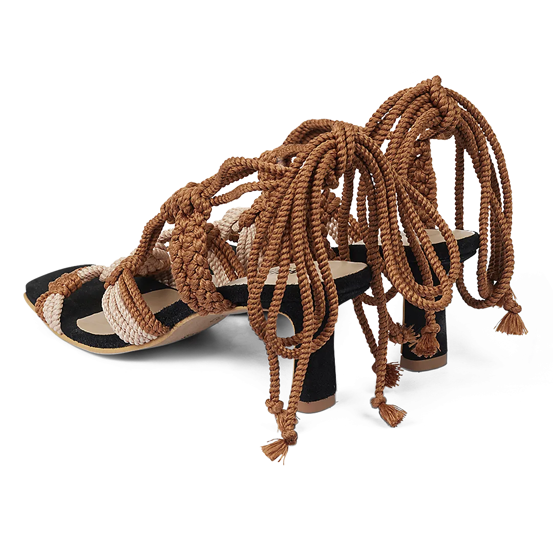 Sandal with heel