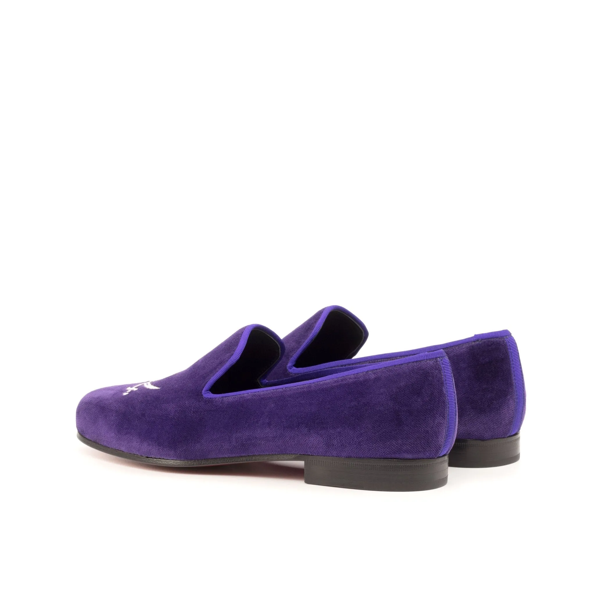Santiago Slipper in Purple Velvet
