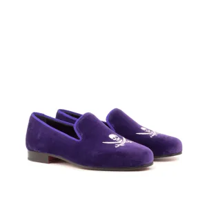 Santiago Slipper in Purple Velvet