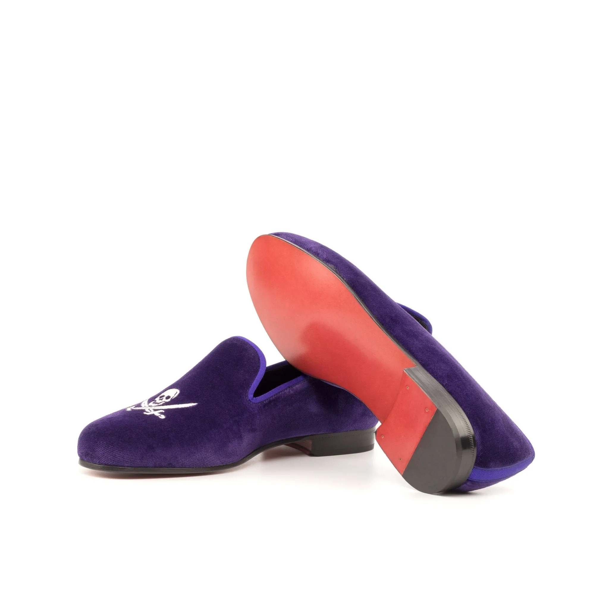 Santiago Slipper in Purple Velvet