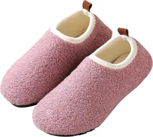 sazujinwu Women's House Shoes Fuzzy Fur Slippers Casual Non Slip Men's Barefoot Slipper Socks Warm Closed Lightweight and Breathable Indoor Outdoor Shoes