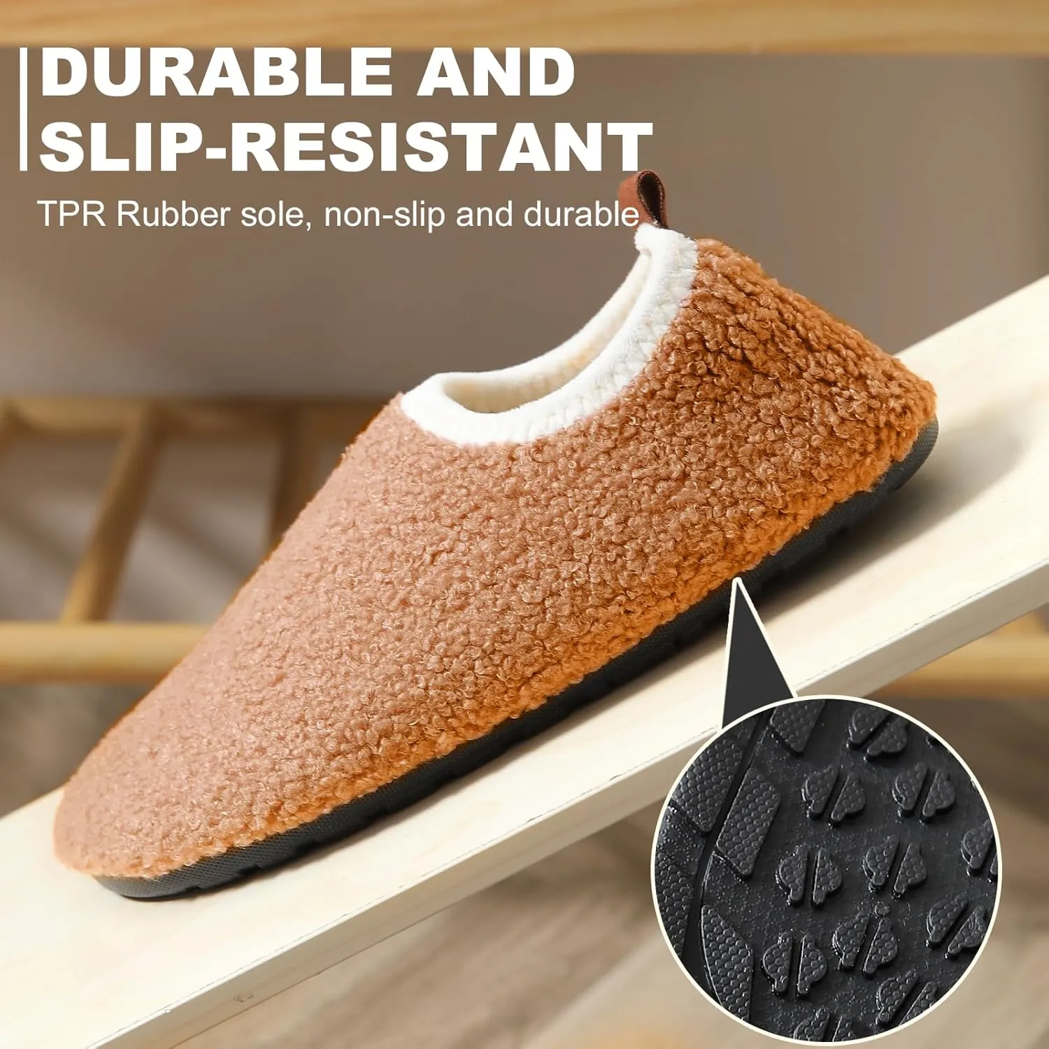 sazujinwu Women's House Shoes Fuzzy Fur Slippers Casual Non Slip Men's Barefoot Slipper Socks Warm Closed Lightweight and Breathable Indoor Outdoor Shoes
