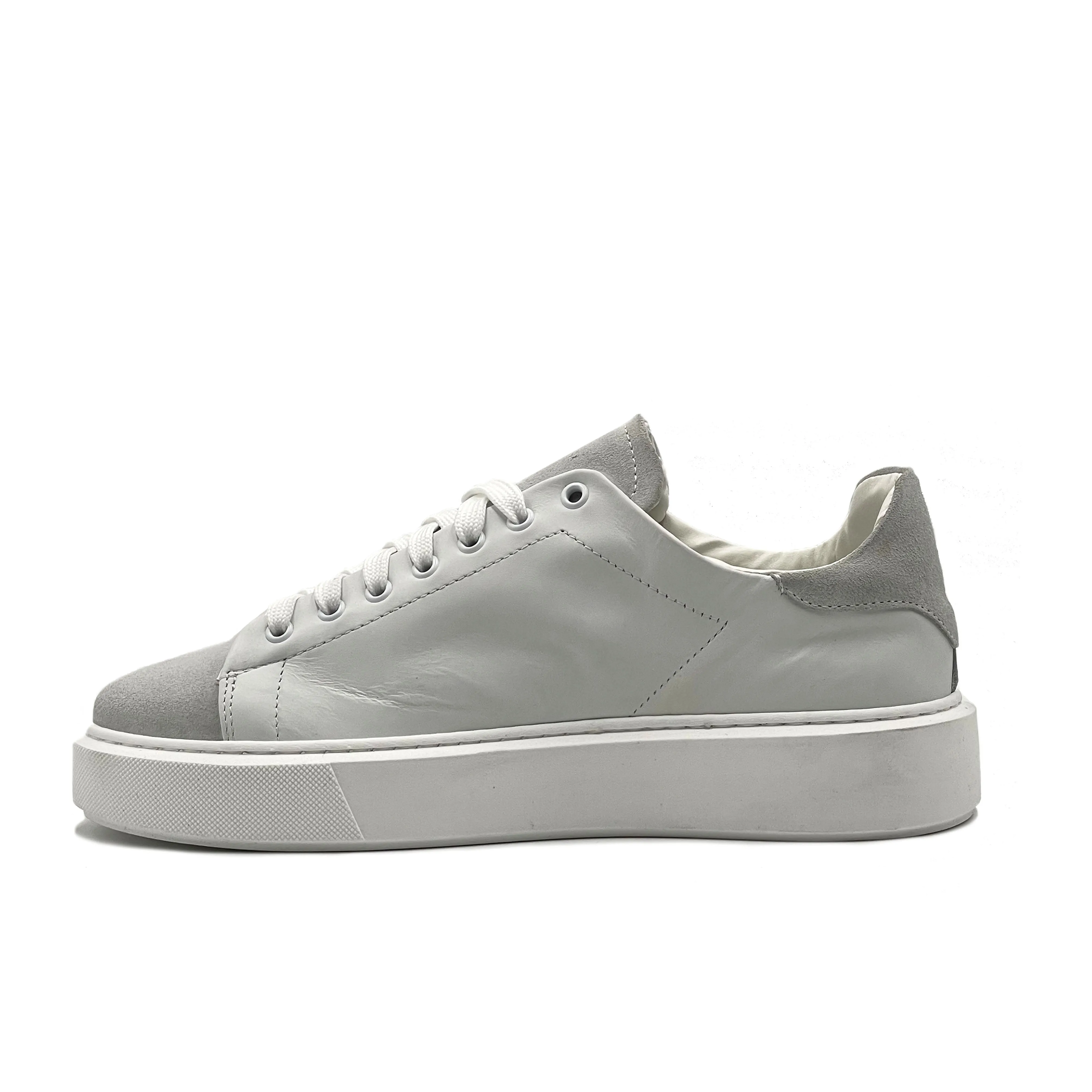 Scott Sneakers basse Uomo in Vera Pelle con dettagli in Camoscio