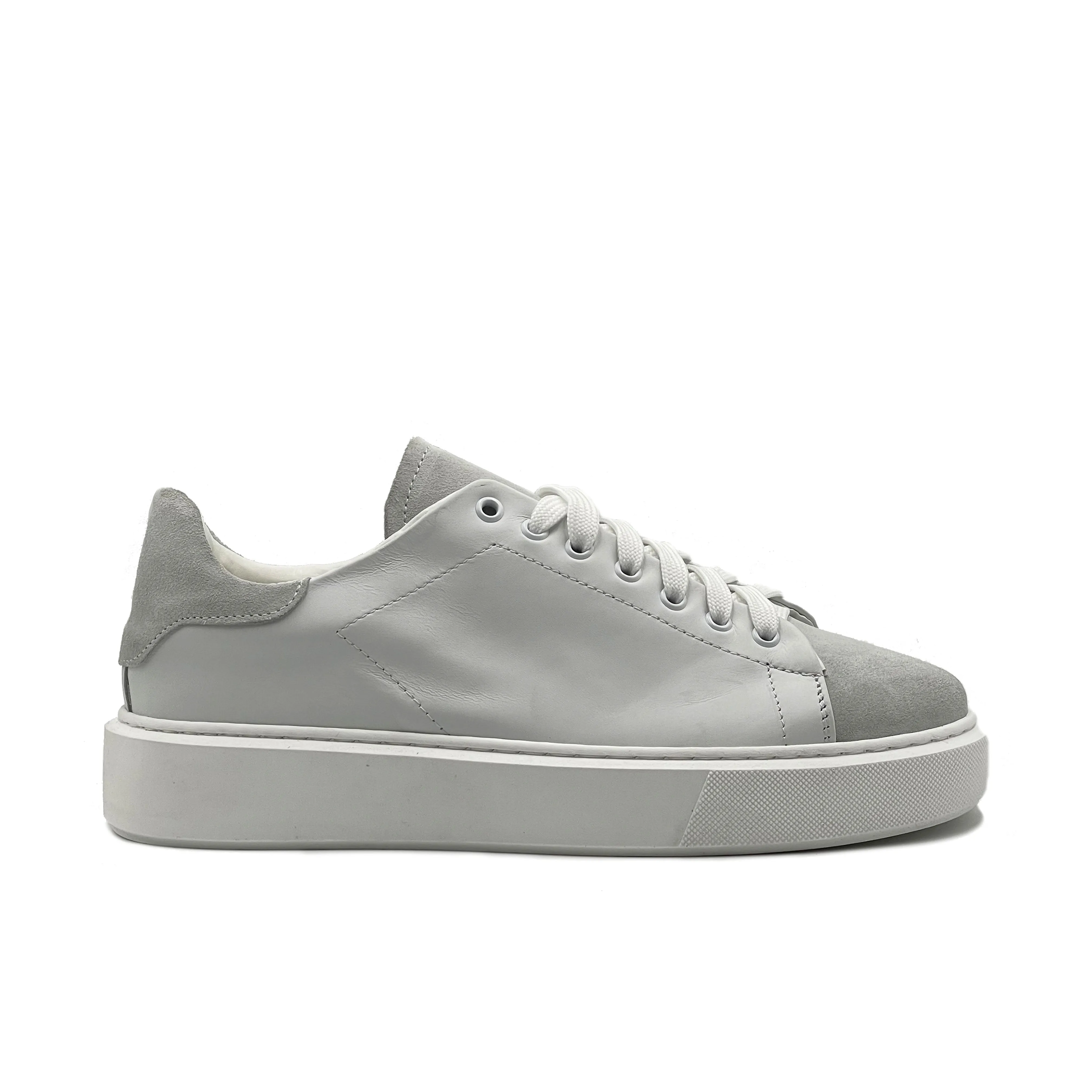 Scott Sneakers basse Uomo in Vera Pelle con dettagli in Camoscio