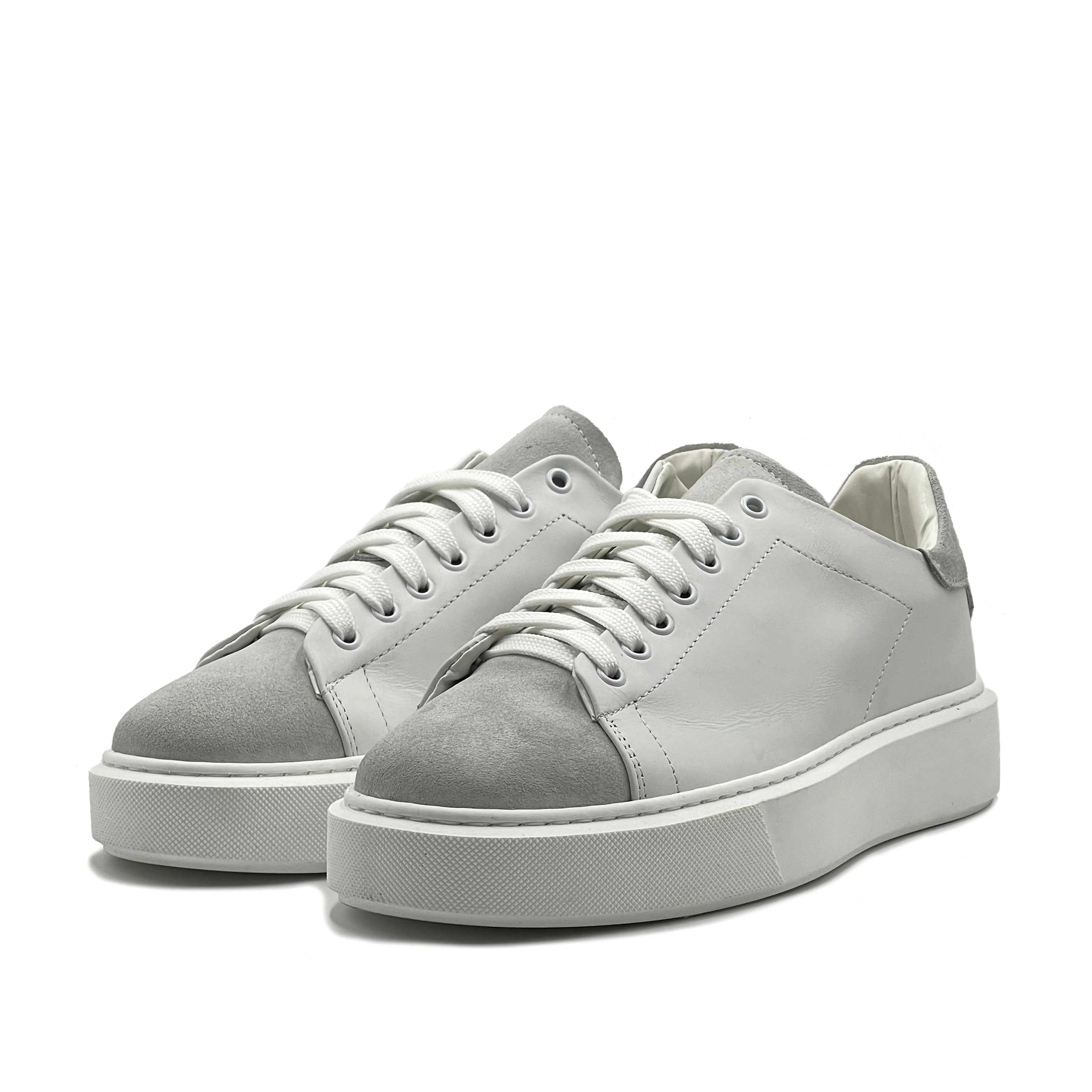 Scott Sneakers basse Uomo in Vera Pelle con dettagli in Camoscio