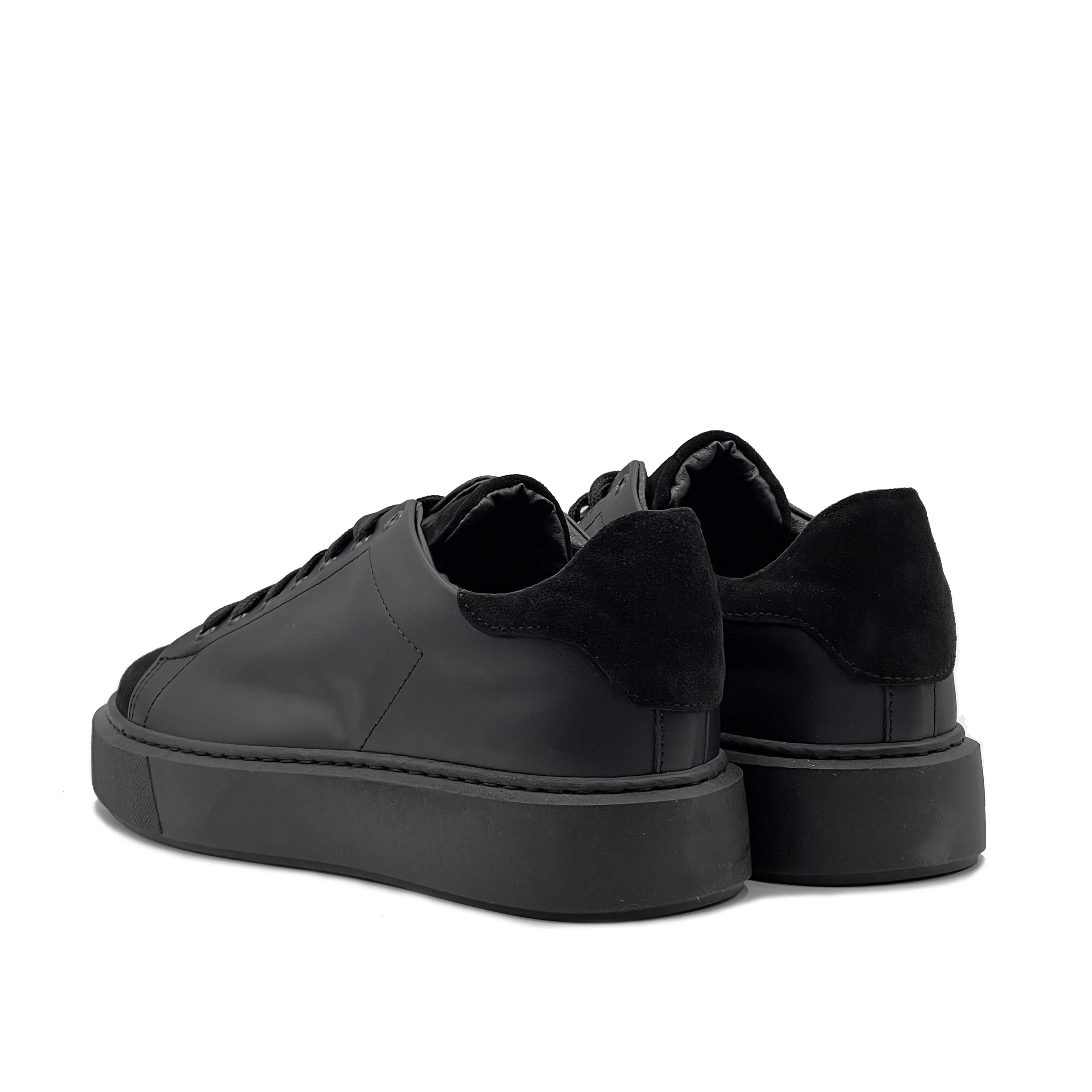 Scott Sneakers basse Uomo in Vera Pelle con dettagli in Camoscio
