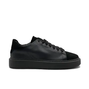Scott Sneakers basse Uomo in Vera Pelle con dettagli in Camoscio