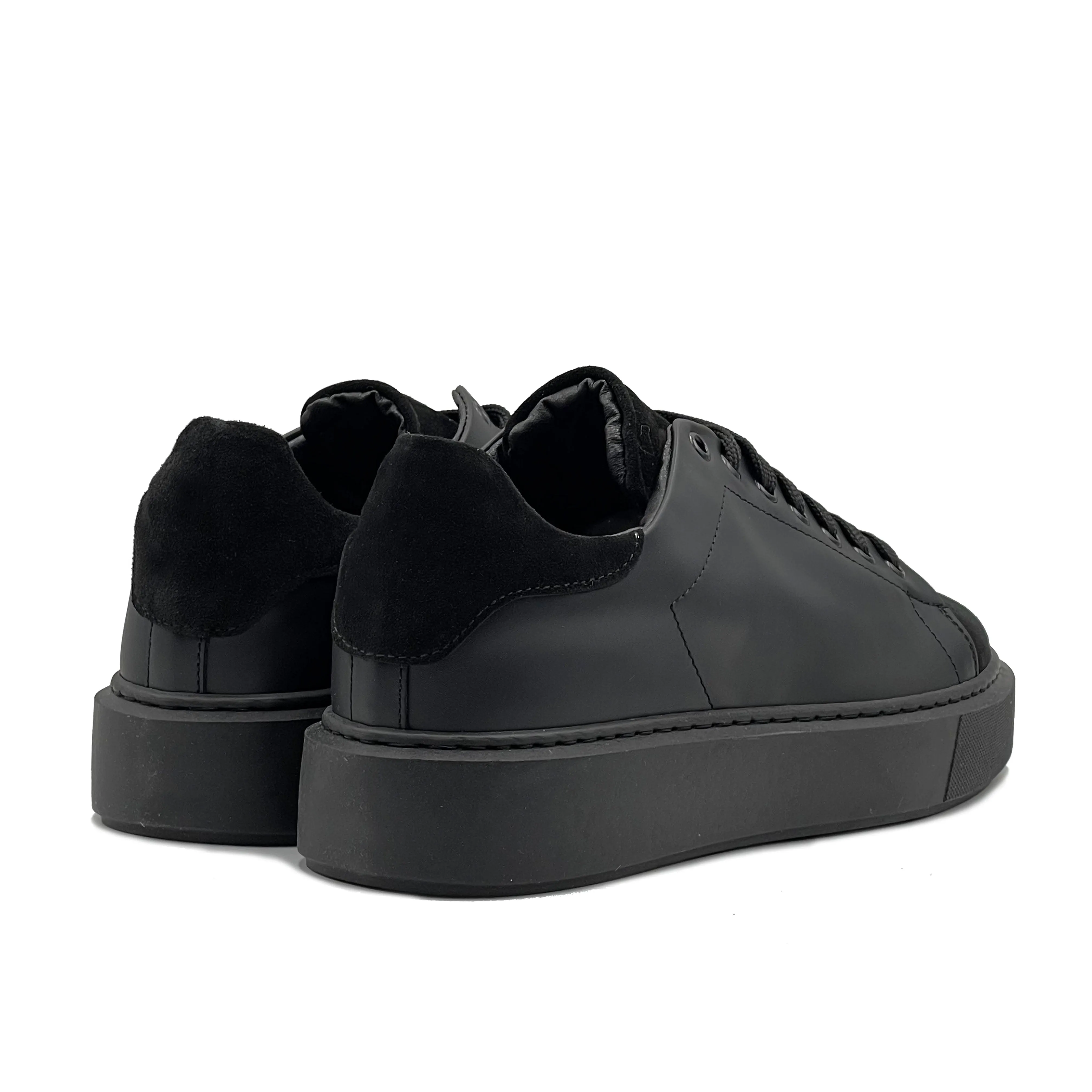 Scott Sneakers basse Uomo in Vera Pelle con dettagli in Camoscio