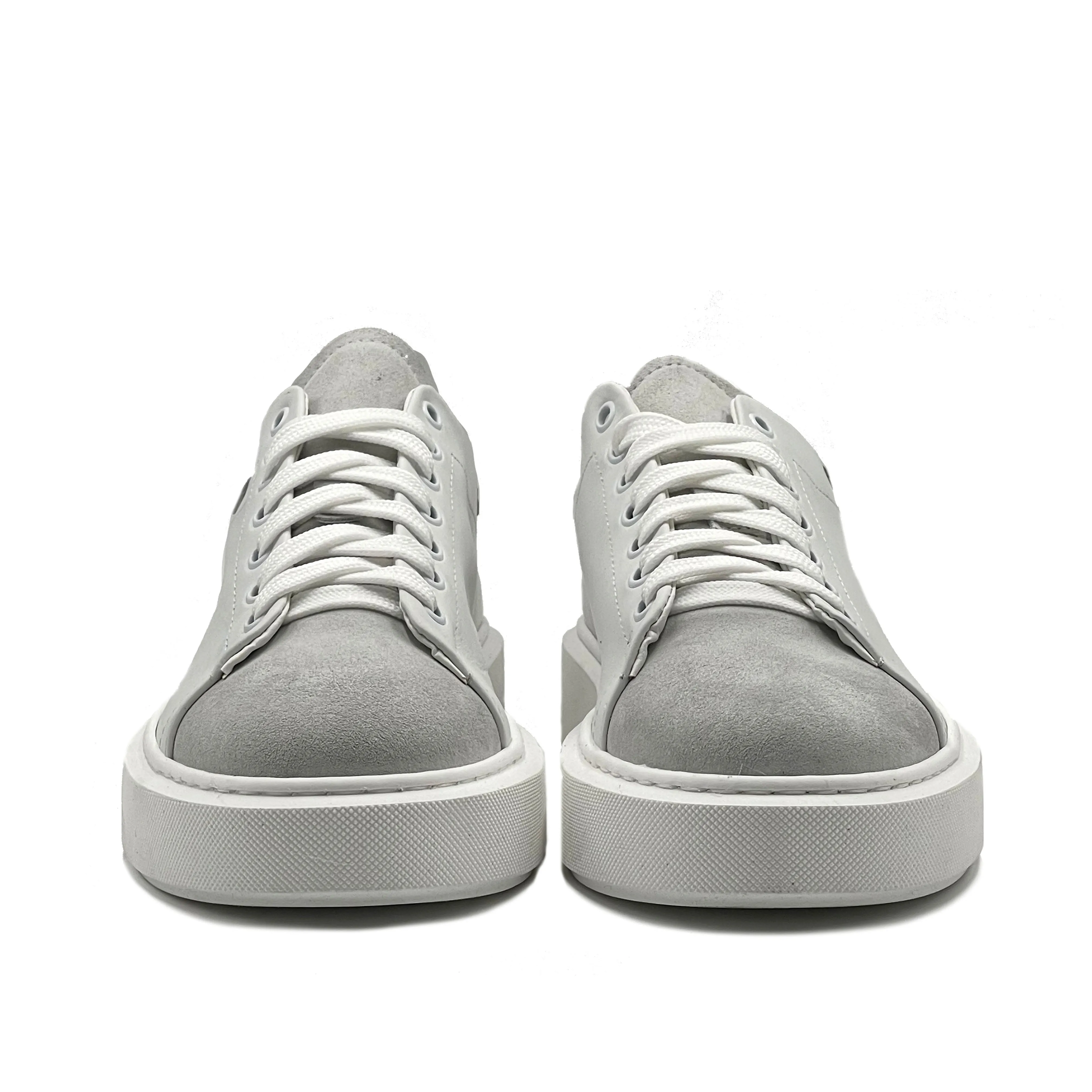 Scott Sneakers basse Uomo in Vera Pelle con dettagli in Camoscio