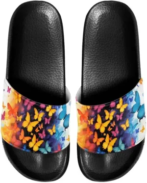 Semioury Geometry Summer Slippers for Women Galaxy Forest Travel Cozy Soft Comfy Thick Shoes Beach Sandal Bathroom Slipper