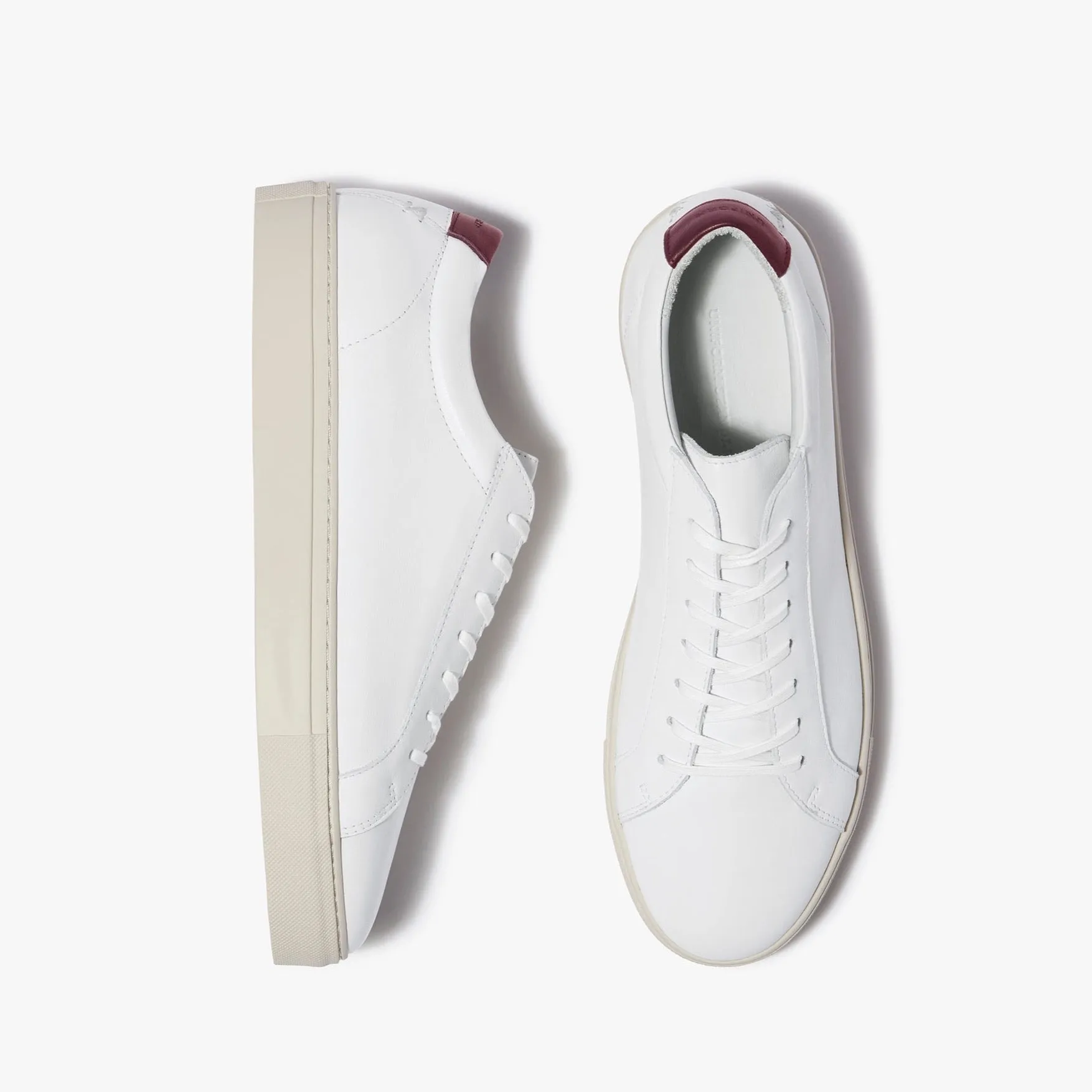 Series 1 White Vintage Red Leather Mens