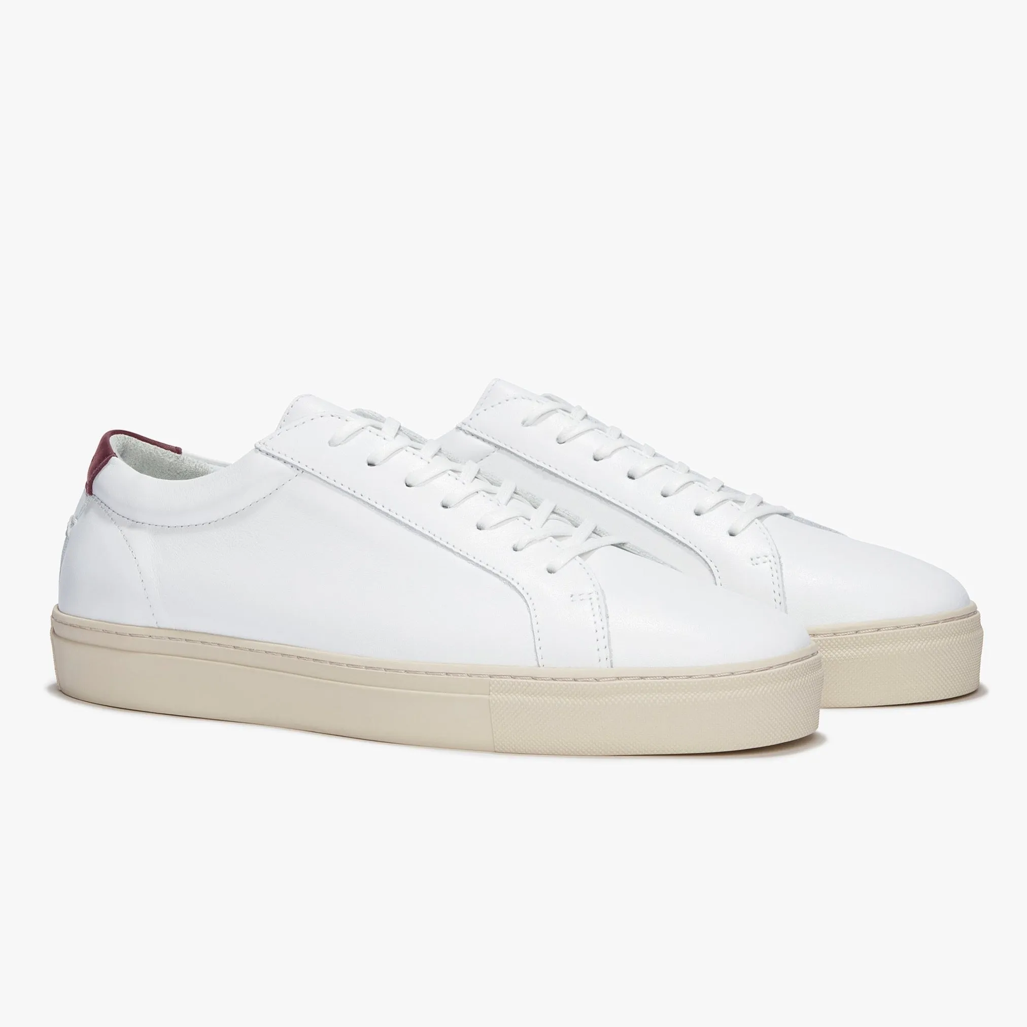 Series 1 White Vintage Red Leather Mens