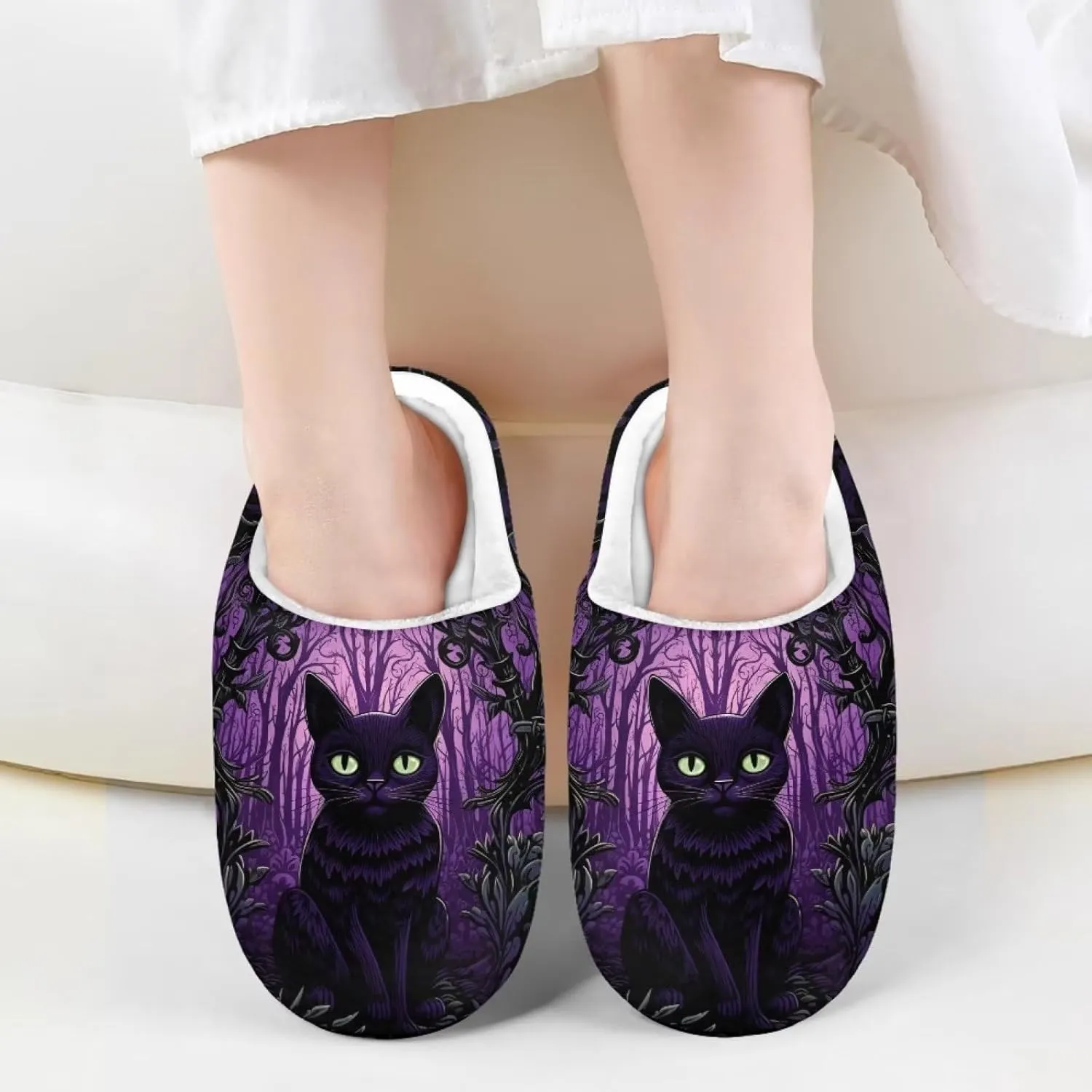 Showudesigns Slippers for Boys Fluffy House Shoes for Girls 9-14.5 Kids Slipper