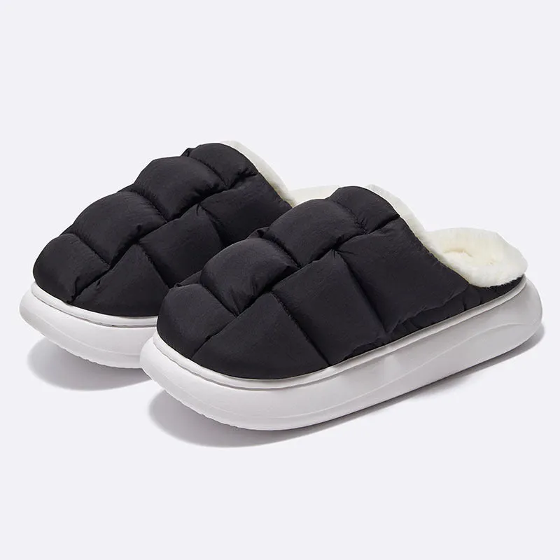 Simple Solid Color Fashion Home Couple Men And Women Cotton Slippers