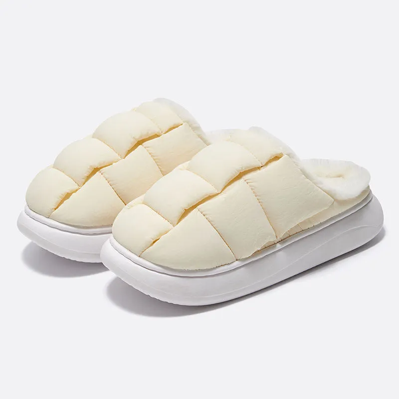 Simple Solid Color Fashion Home Couple Men And Women Cotton Slippers