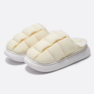 Simple Solid Color Fashion Home Couple Men And Women Cotton Slippers