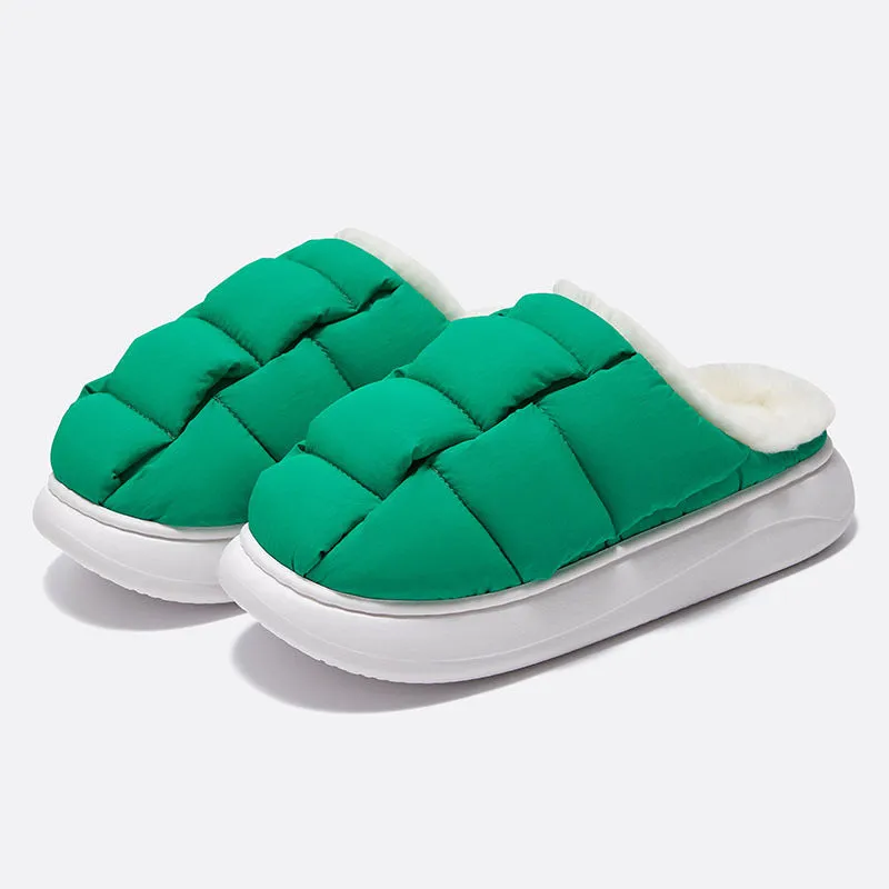 Simple Solid Color Fashion Home Couple Men And Women Cotton Slippers
