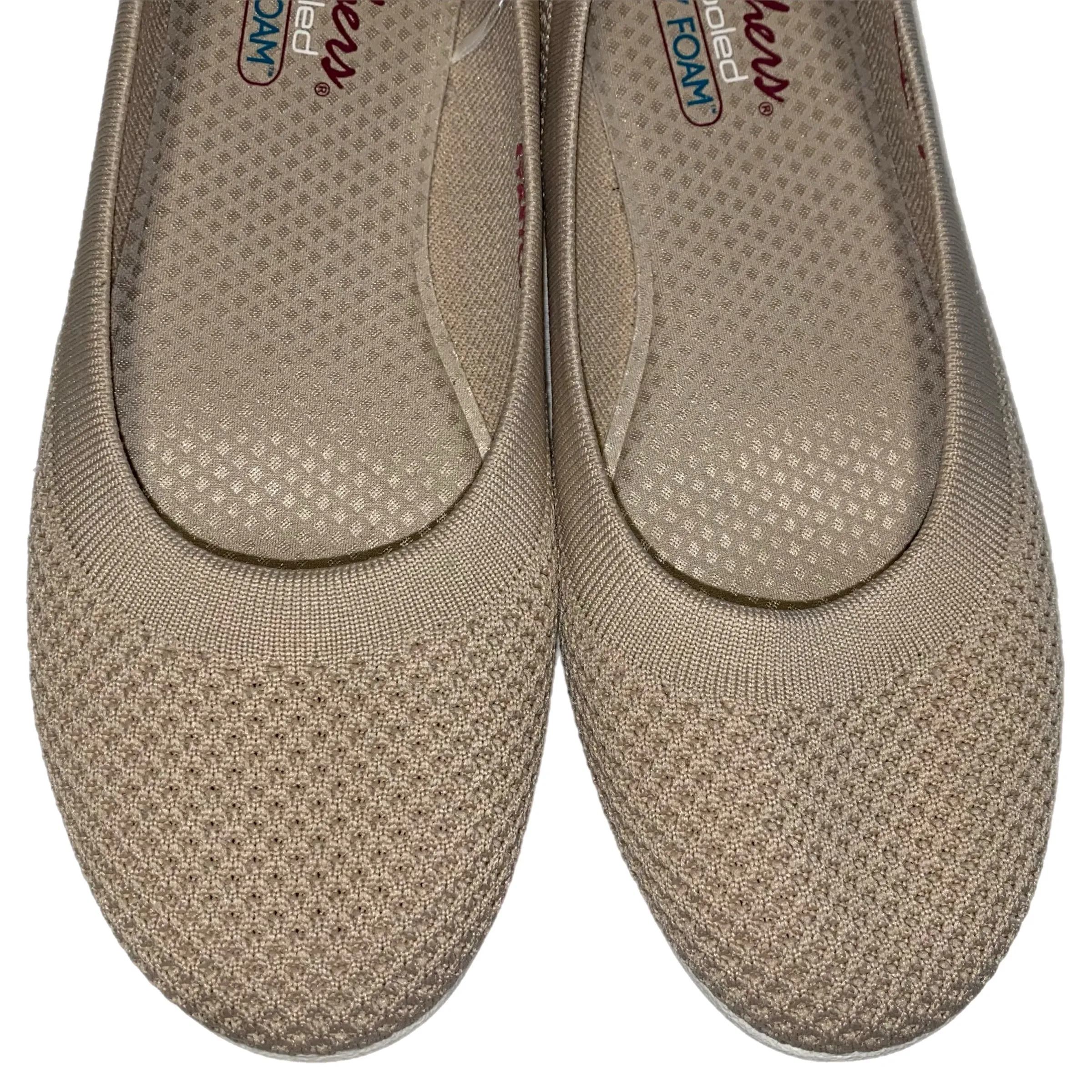 Skechers Air Cooled Memory Foam Women's Sneaker Slip-On Flats Tan Size 9.5