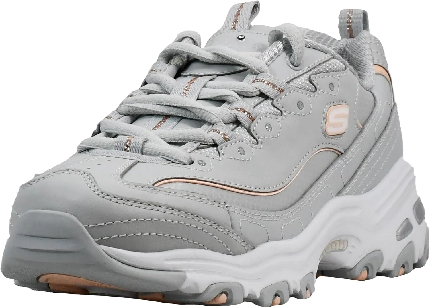 Skechers Women's D'Lites Fresh Start Memory Foam Lace-Up Sneaker