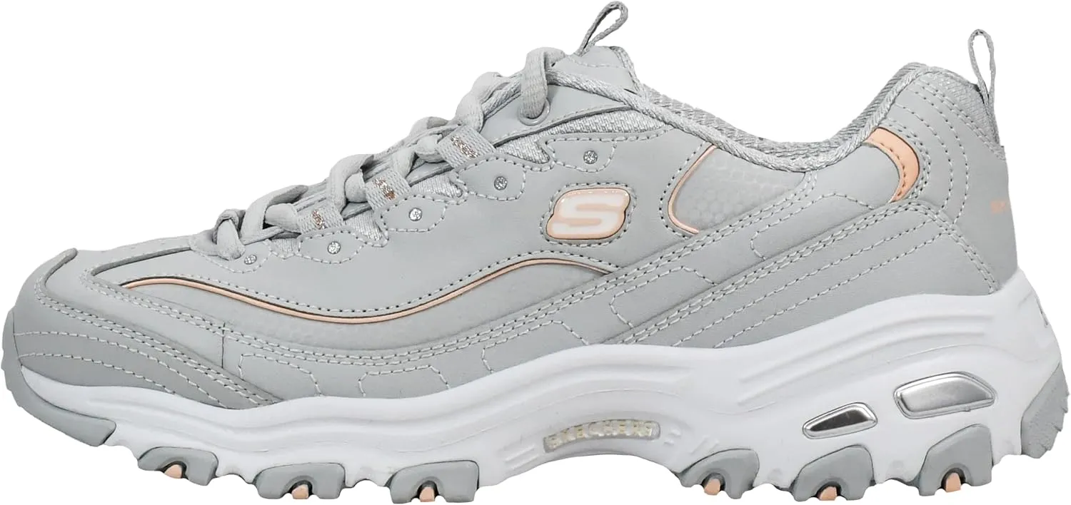 Skechers Women's D'Lites Fresh Start Memory Foam Lace-Up Sneaker