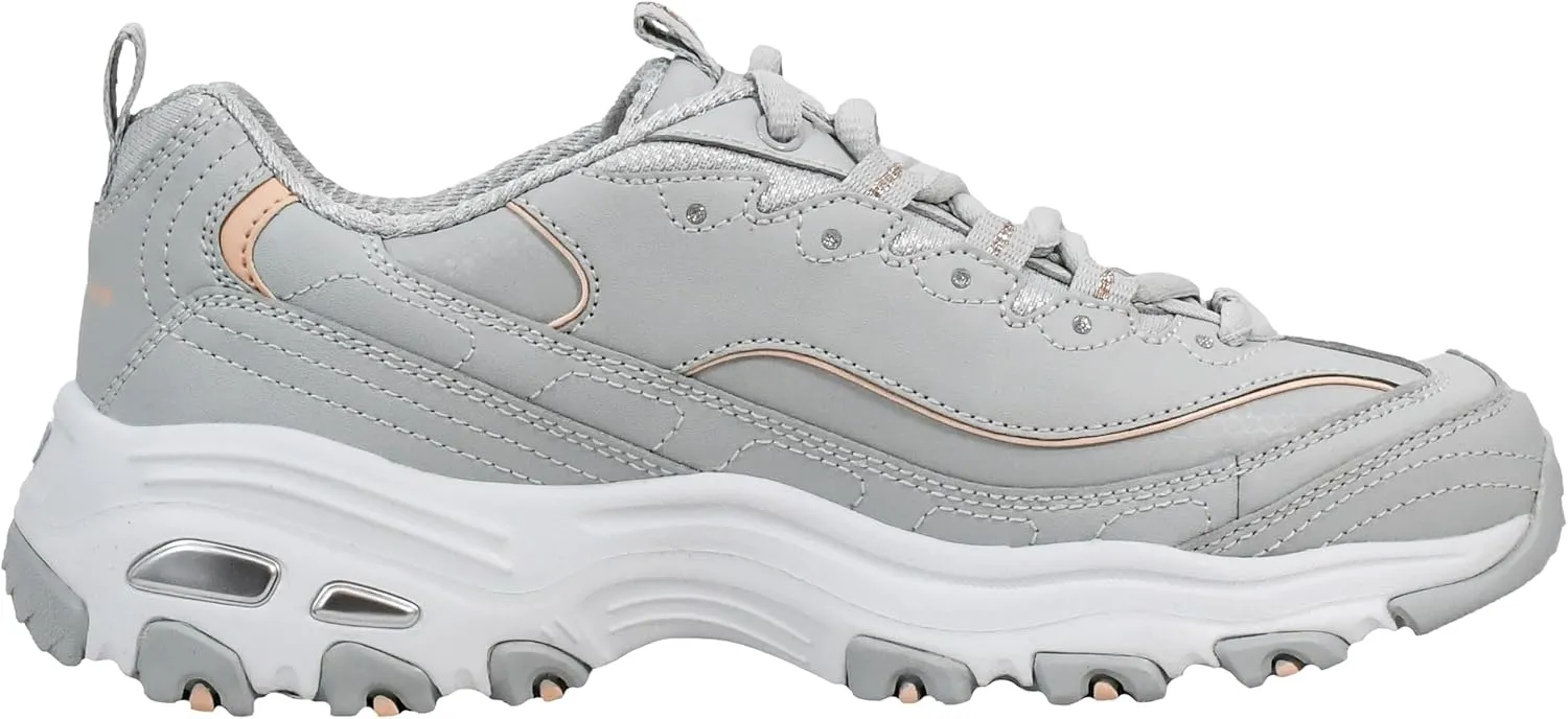 Skechers Women's D'Lites Fresh Start Memory Foam Lace-Up Sneaker