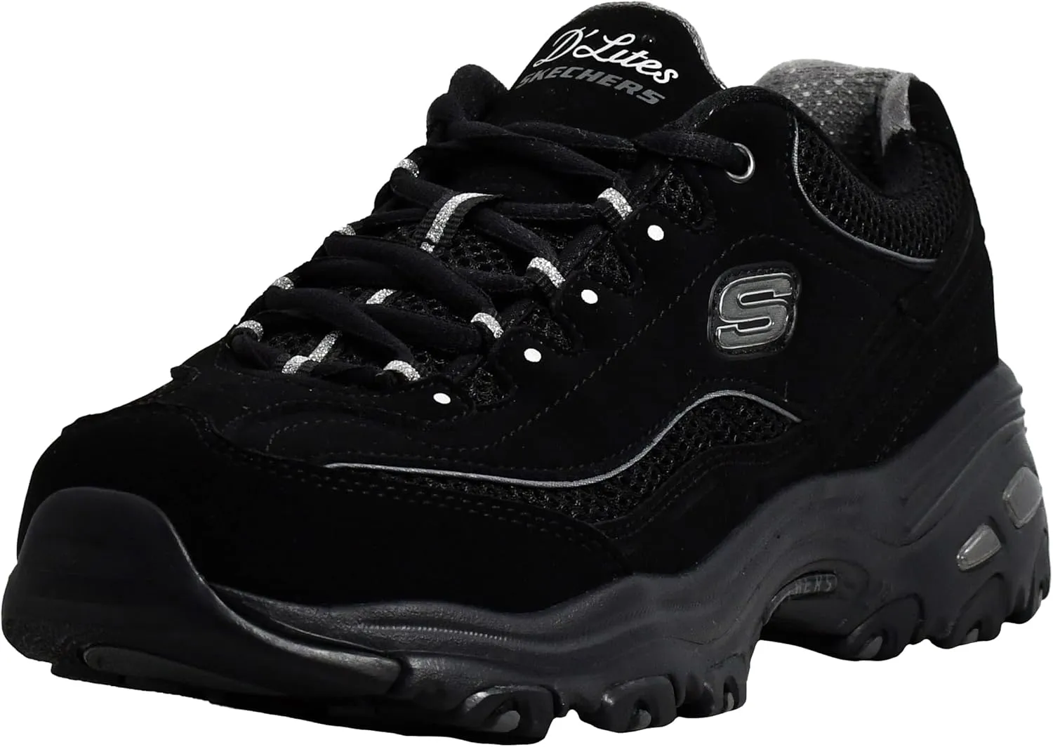 Skechers Women's D'Lites-Life Saver Memory Foam Lace-up Sneaker