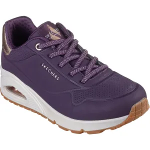 Skechers Womens Uno - Shimmer Away 155196-DKPR Dark Purple Lace Up Shoe