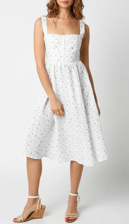 Sleeveless Floral Midi Dress
