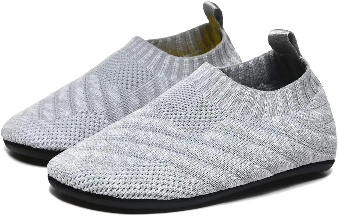 SLEVEL Comfort Toddler Slippers Lightweight Little Kids Indoor Non Slip Grip Around The House Home Shoes for Boys Girls