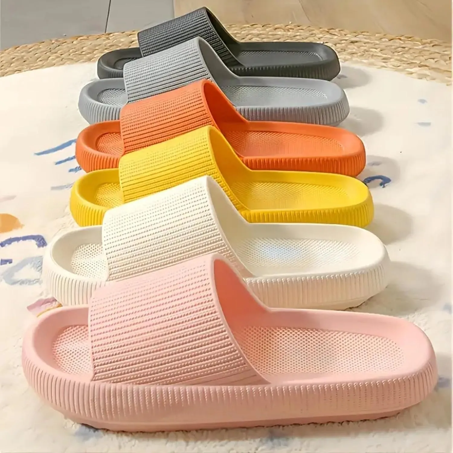 Slides For Women,The Orthopedic Slippers Womens,Wide Width Non Slip Bathroom Slippers House Slipper For Shower Lightweight,Thick Sole, Comfort Wear Shoes Quick Dry Breathable