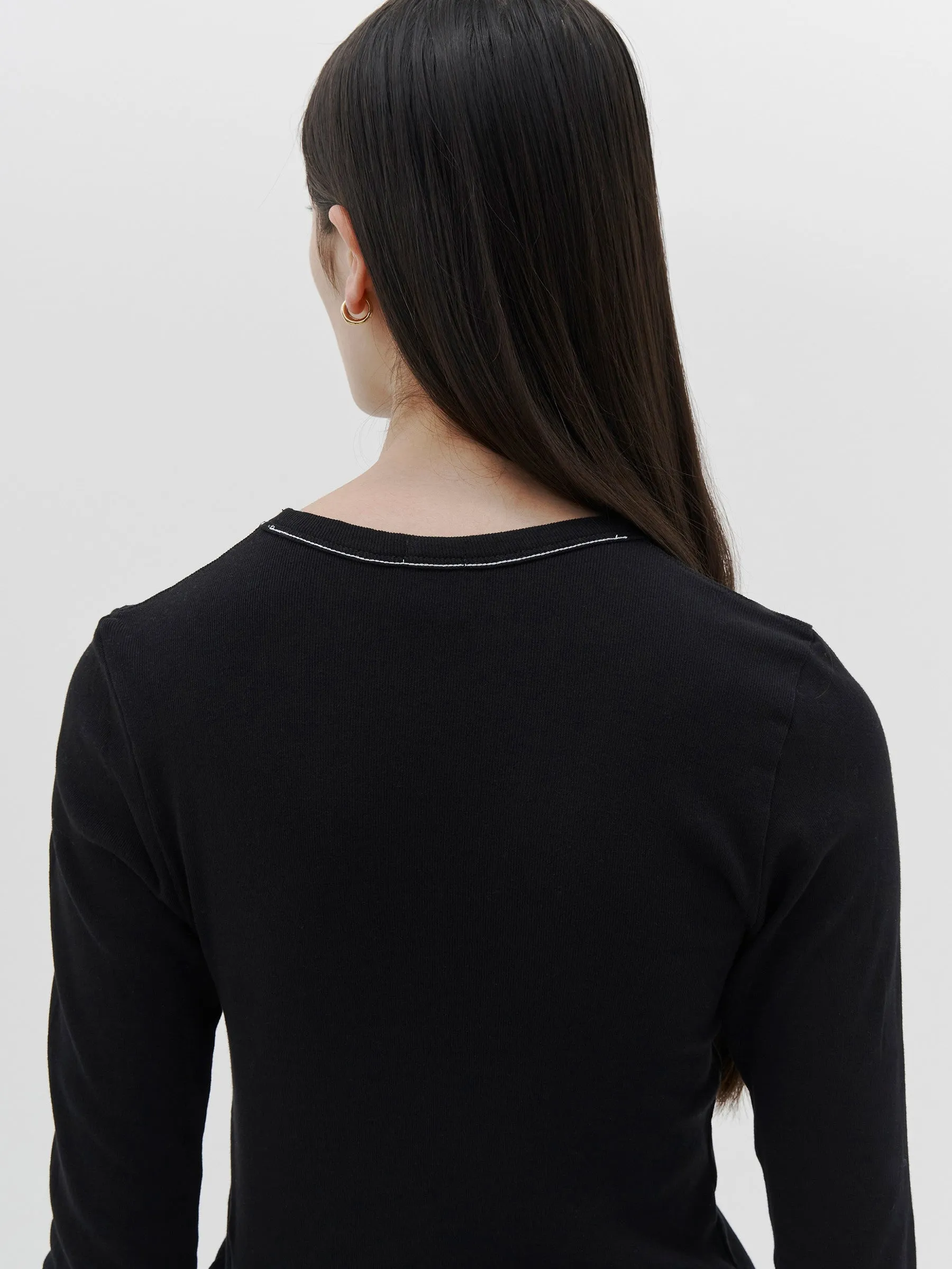 Slim Superfine Rib Long Sleeve T-Shirt