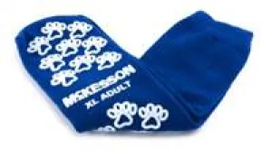 Slipper Socks, McKesson Terries Adult X-Large Royal Blue Above the Ankle, 40-3816 - Case of 48