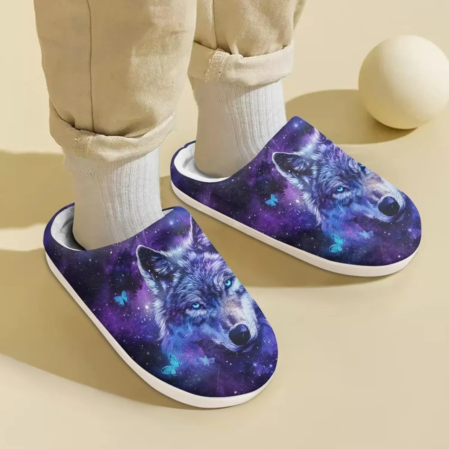 Slippers for Girls Boys Kids Warm Winter Indoor Bedroom Fluffy Slippers Slip-on Shoes Size 9-14.5