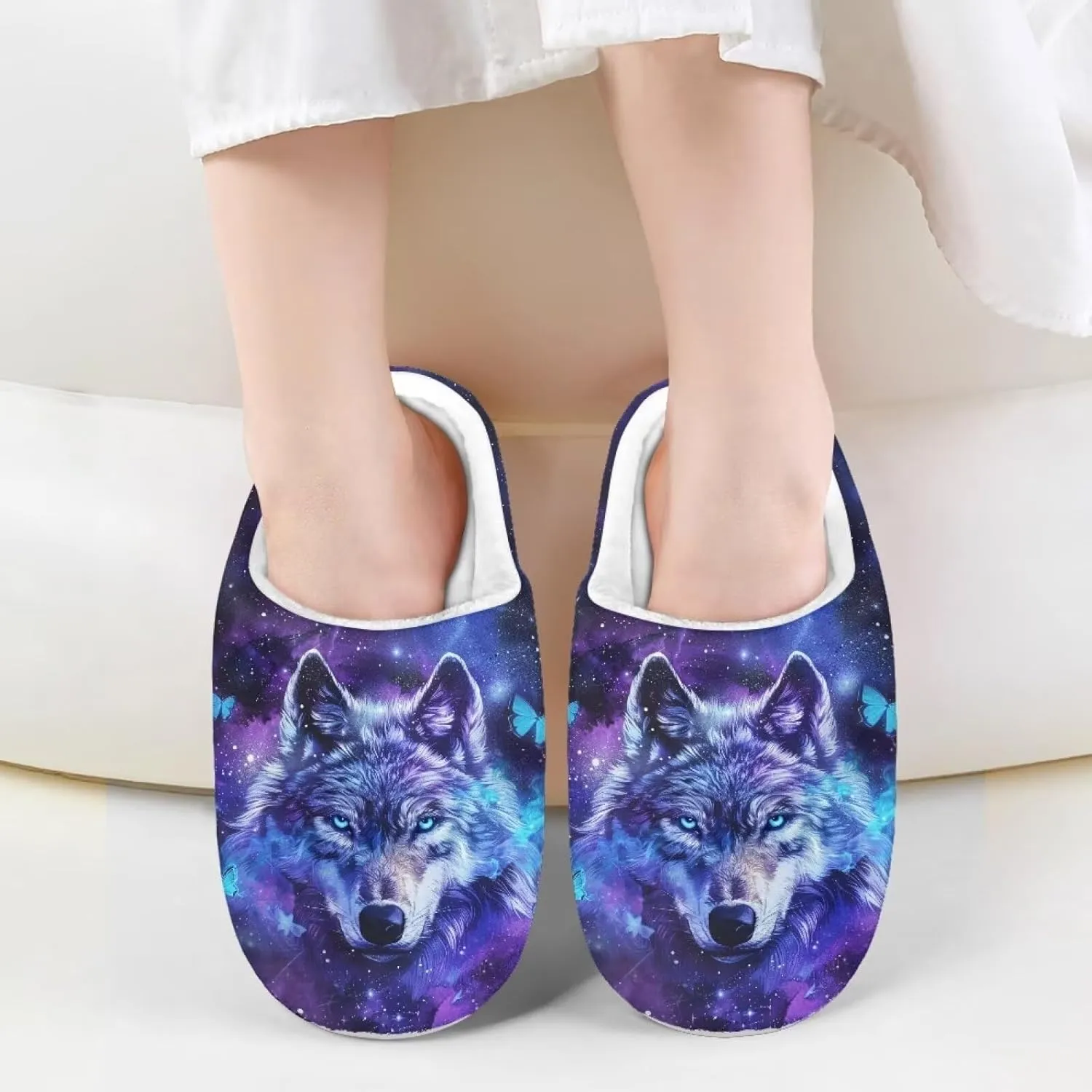 Slippers for Girls Boys Kids Warm Winter Indoor Bedroom Fluffy Slippers Slip-on Shoes Size 9-14.5