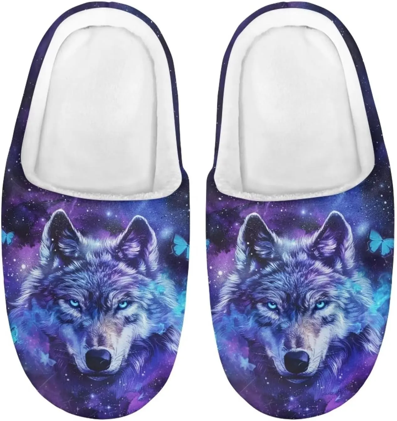Slippers for Girls Boys Kids Warm Winter Indoor Bedroom Fluffy Slippers Slip-on Shoes Size 9-14.5