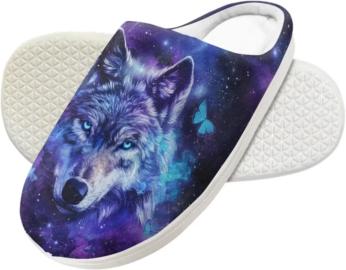 Slippers for Girls Boys Kids Warm Winter Indoor Bedroom Fluffy Slippers Slip-on Shoes Size 9-14.5