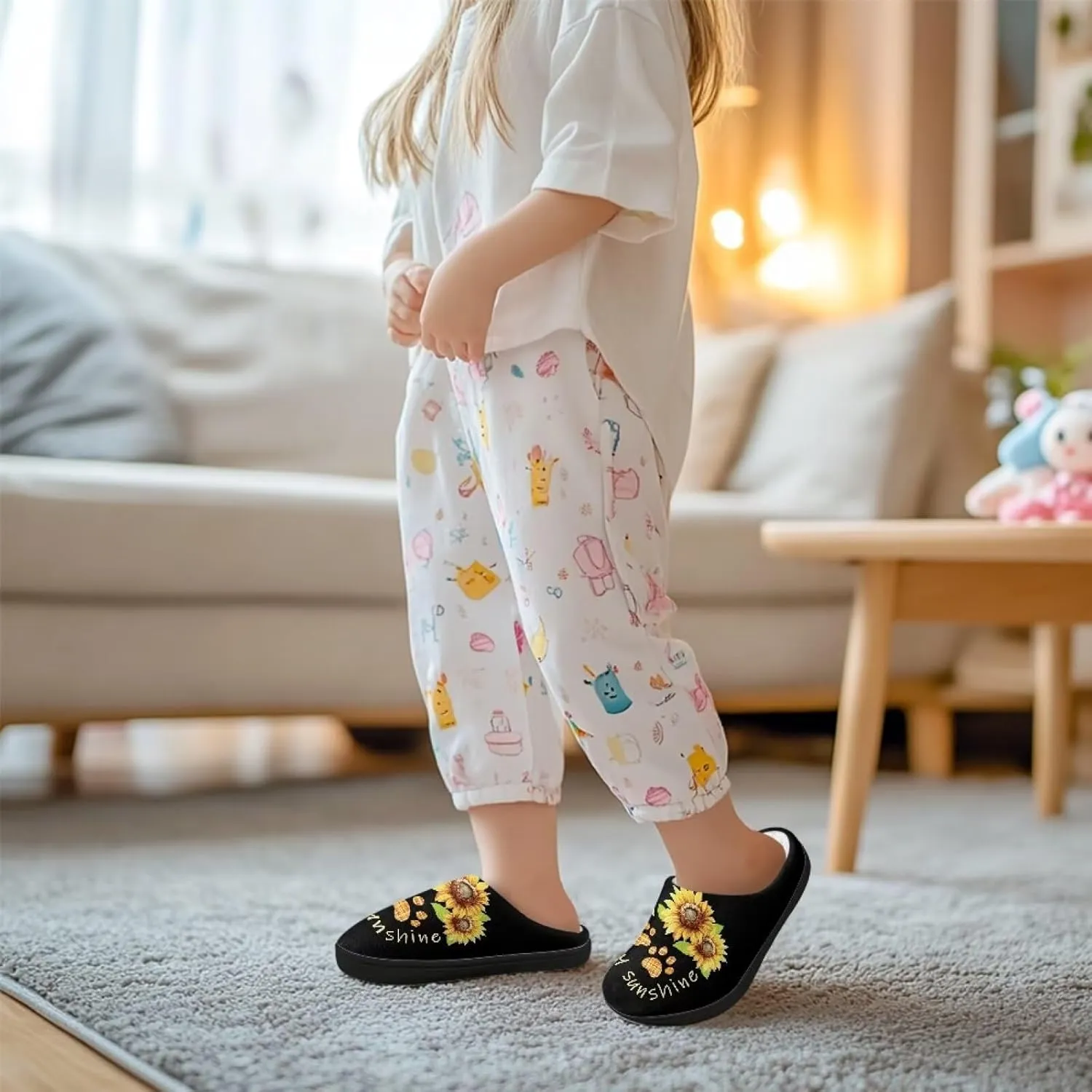Slippers for Kids Anti-slip House Slippers Warm Plush Slippers Cozy Bedroom Slippers