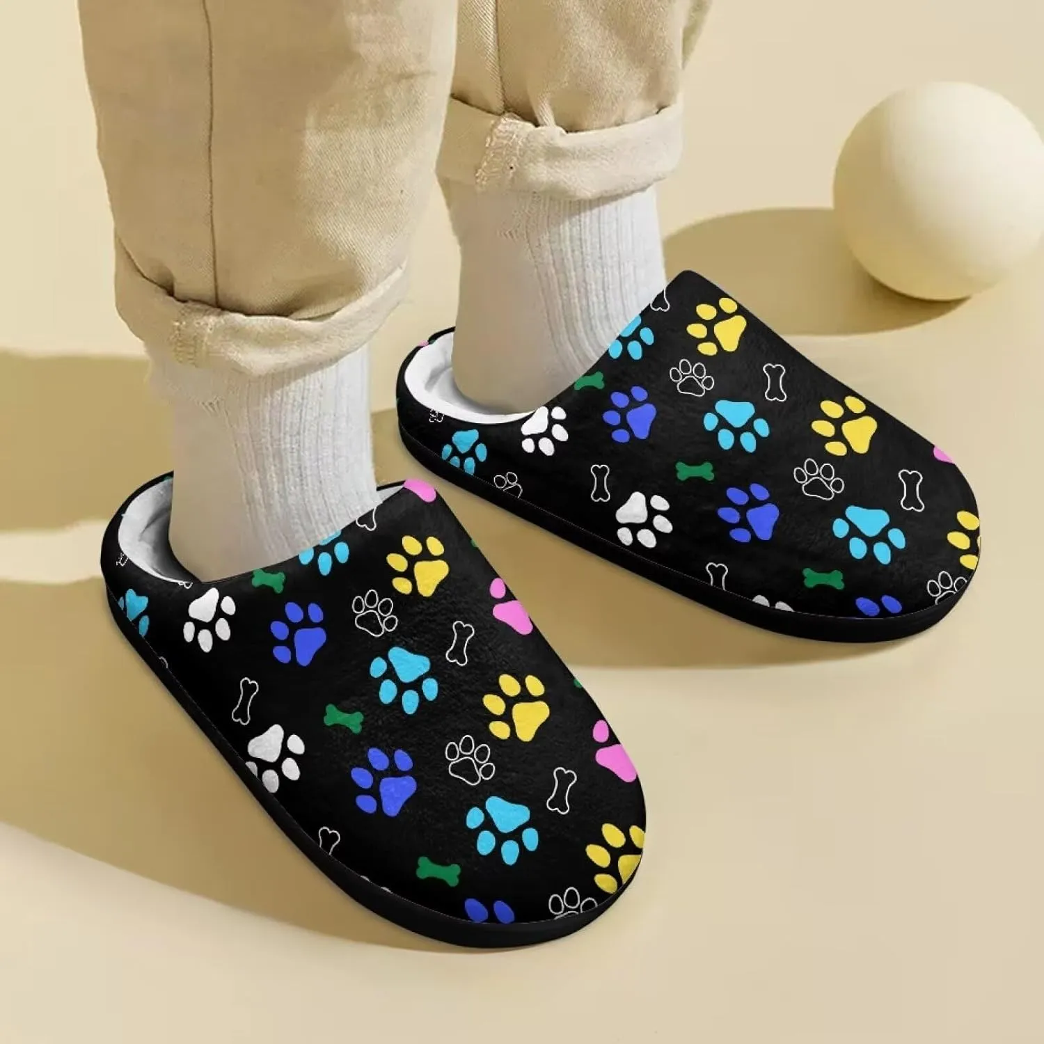 Slippers for Kids Anti-slip House Slippers Warm Plush Slippers Winter Bedroom Slippers