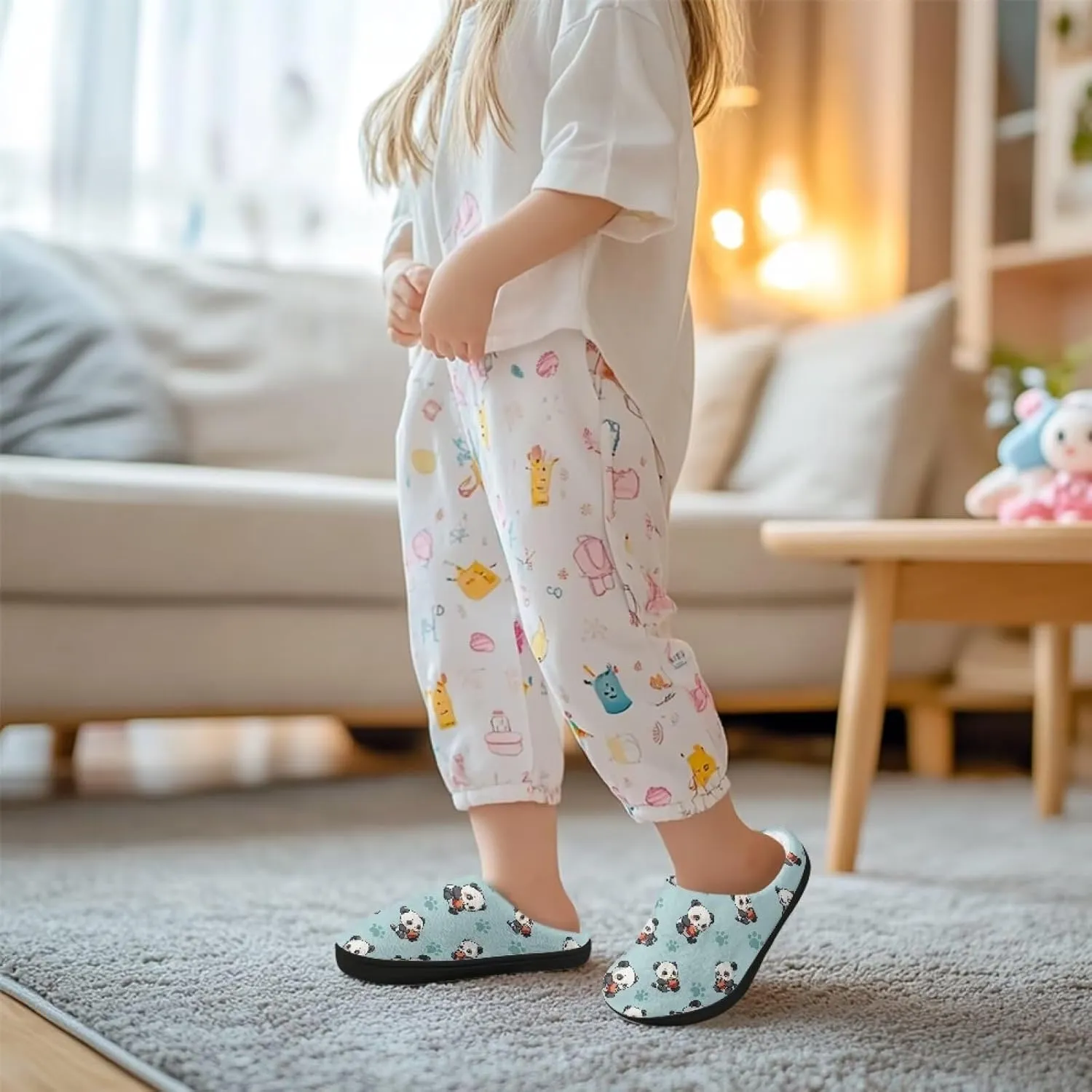 Slippers for Kids Anti-slip Plush Slippers Comfy House Slippers Warm House Shoes