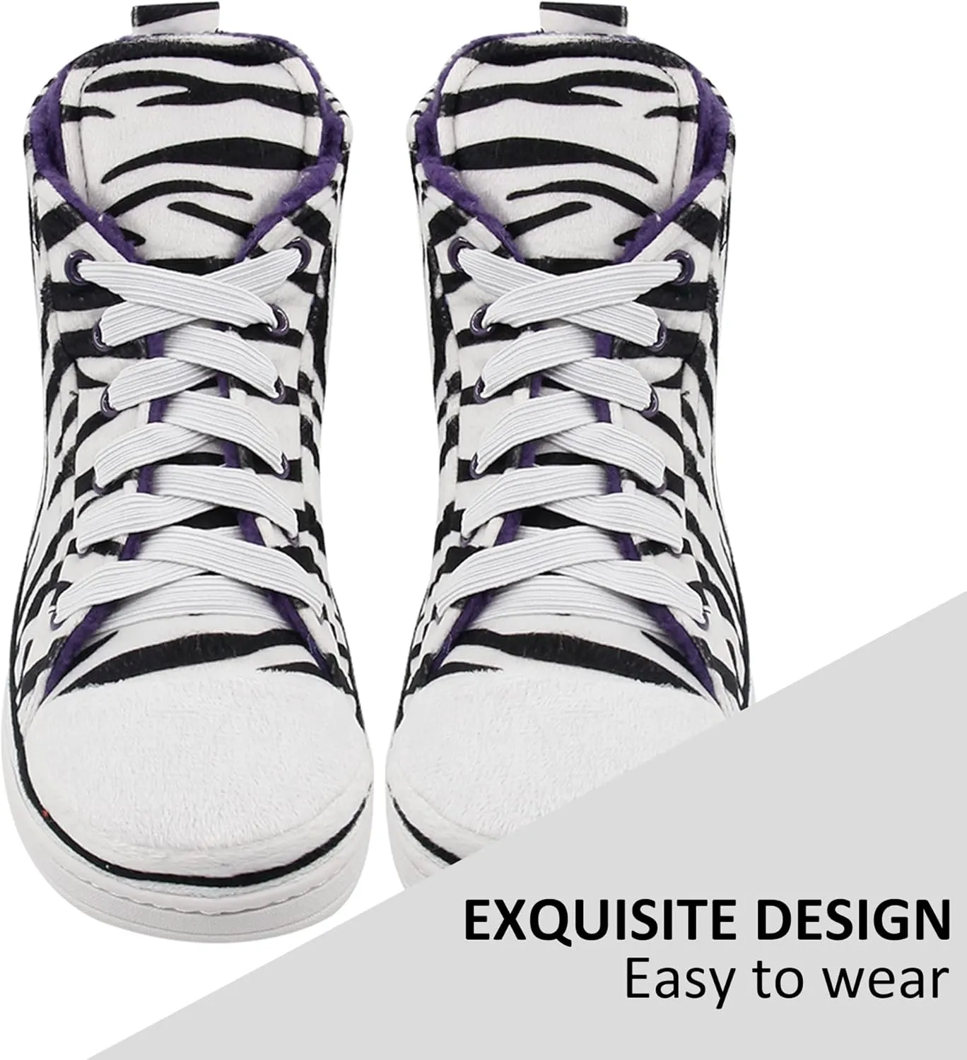 Sneaker Slippers for Women Fashion Indoor House Slipper Boots, Women's Super Soft Warm High Top Plush House Shoes for Women Slippers