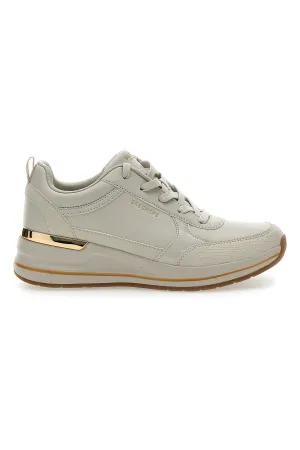 Sneakers Bianche con Zeppa SKECHERS BILLION 2 FINE SHINE